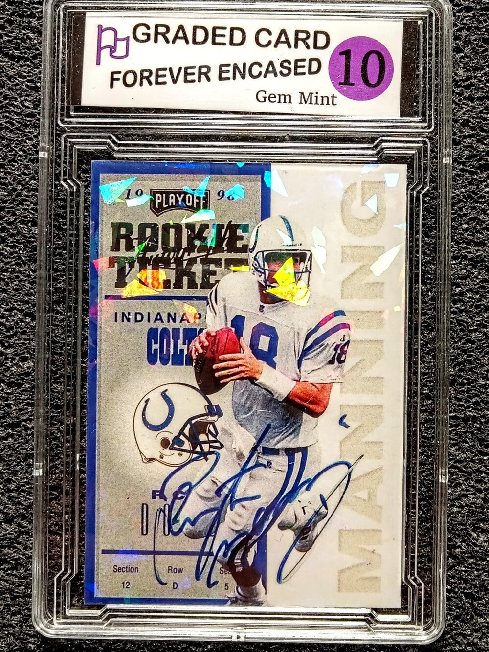 Peyton Manning Colts HOF Autograph Football Rookie Card